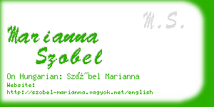 marianna szobel business card